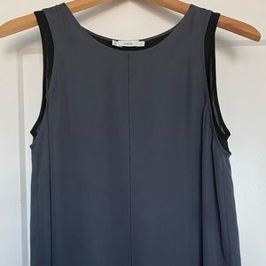 Vince Black and Grey Silk Top Size S